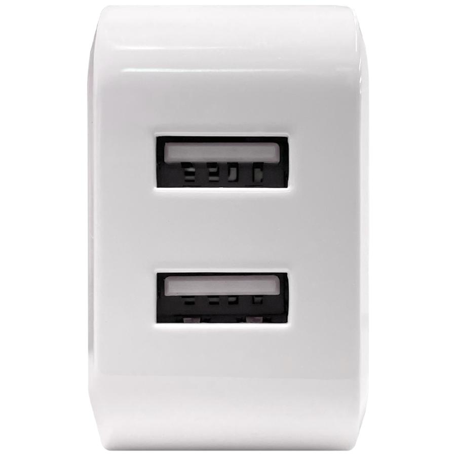 イツワ商事 ITSUWA USB2ポート AC充電器 コンパクトタイプ 計2.4A