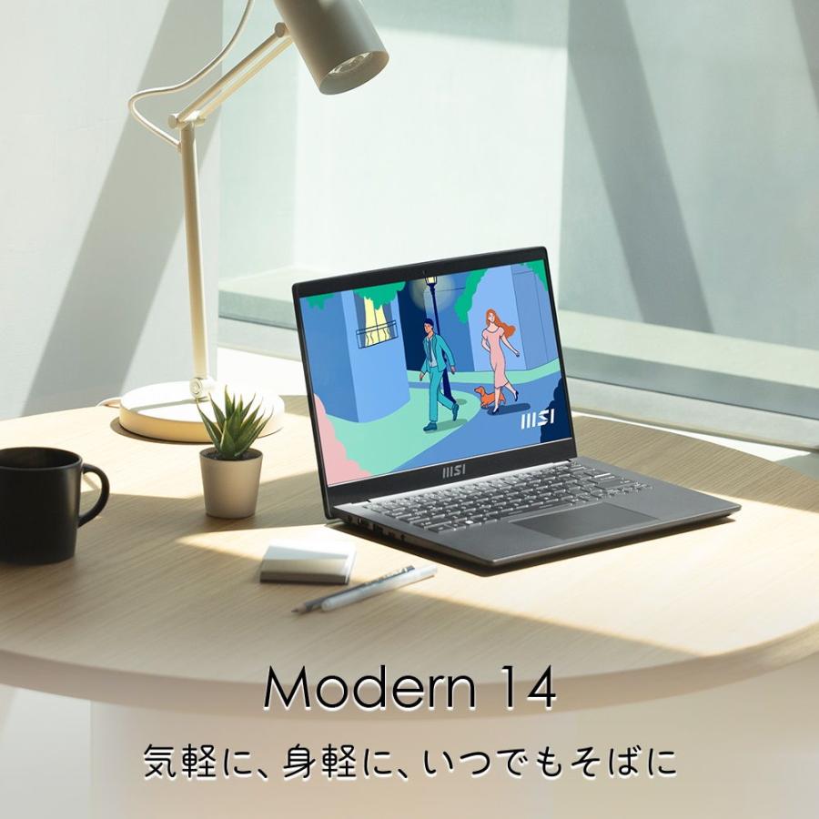 MSI 14型 ノートパソコン Modern 14 C11M(Core i5/ メモリ 16GB/ 512GB SSD) クラシックブラック