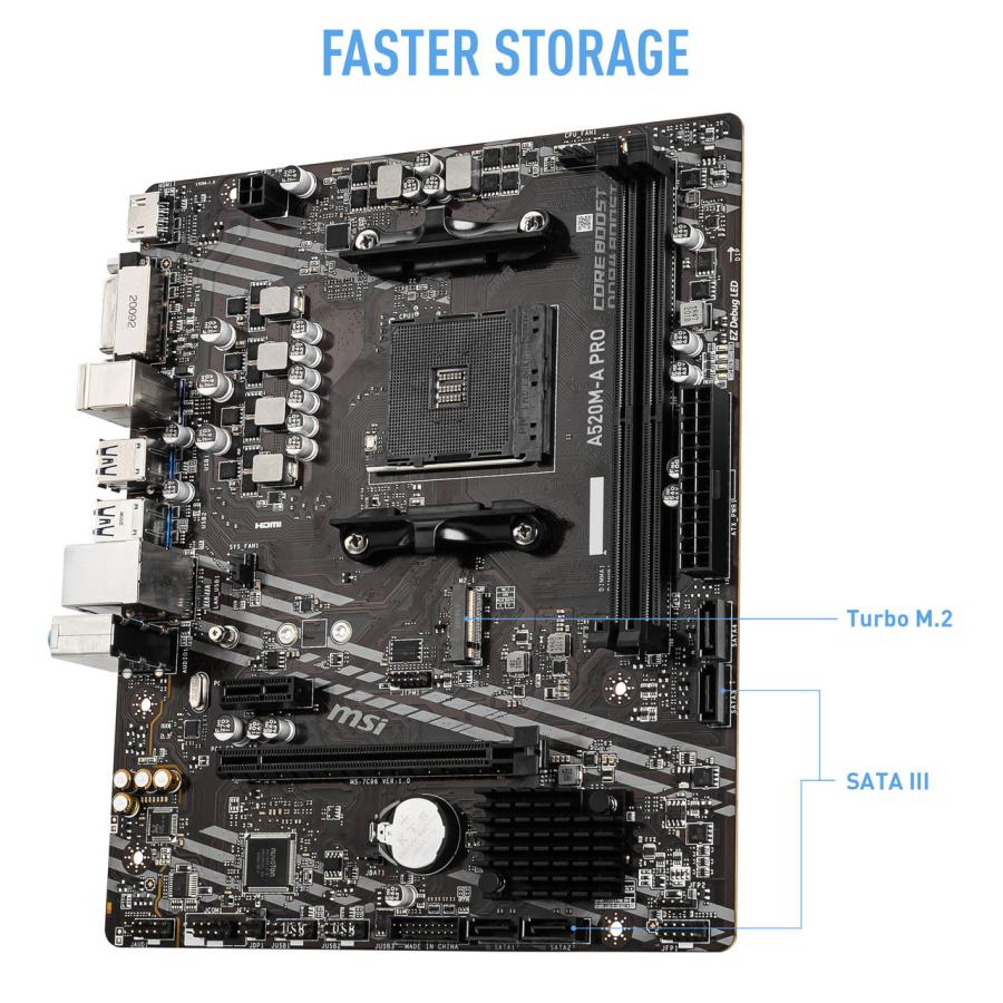 MSI MSI A520M-A PRO /  Micro ATX対応マザーボード A520M-A PRO 返品種別B｜joshin｜03