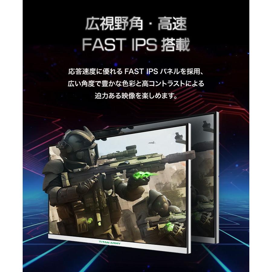 Titan Army(タイタンアーミー) 27型 ゲーミング液晶ディスプレイ(180Hz/ 5ms/ WQHD/ FAST IPS/ ノングレア/ HDMI/ DisplayPort)ホワイト 27G2R 返品種別A｜joshin｜03