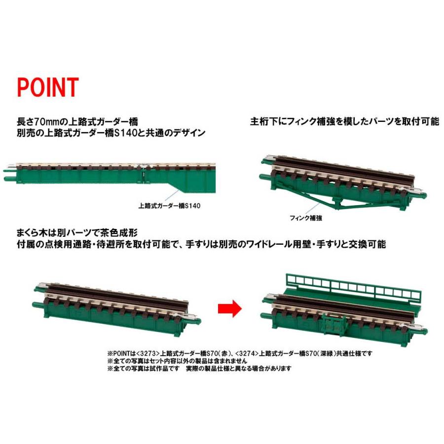 トミックス (N) 3274 上路式ガーダー橋S70(F)(深緑)(2本セット)(PC橋脚・4本付) 返品種別B｜joshin｜03