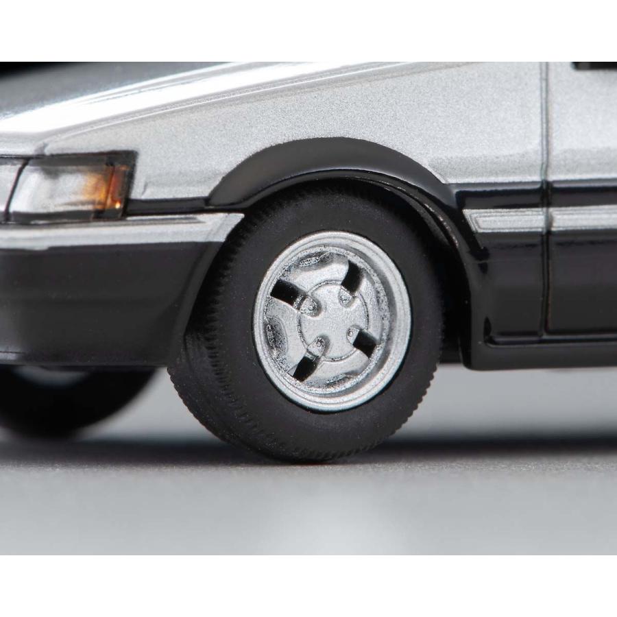トミーテック 1/ 64 LV-N284c トヨタ カローラレビン 2ドア GT-APEX(銀/ 黒) 84年式(329626)ミニカー 返品種別B｜joshin｜05