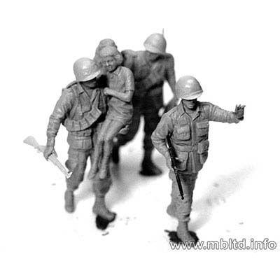 マスターボックス 1/ 35 フランス1944年・米降下兵3体+民間人3体 マスターボックス 1/ 35 フランス1944年・米降下兵3体+民間人3体