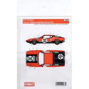 スタジオ27 1/ 24 DE TOMASO #30 LM 1972 デカール(DC923)デカール 返品種別B｜joshin｜02