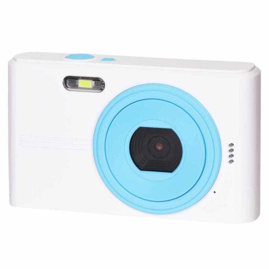 KEIYO コンパクトデジタルカメラ(ホワイト×アクア) NT-DC001-WAQ 返品種別A｜joshin｜04