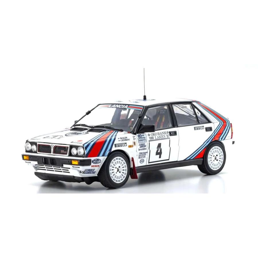 京商 1/ 18 ランチア デルタ HF 4WD 1000湖 ”チーム ランチア” 1987 #4 