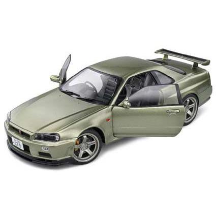 ソリド 1/ 18 日産 スカイライン GT-R (R34) 1999 (グリーン)(S1804308)ミニカー 返品種別B｜joshin｜06