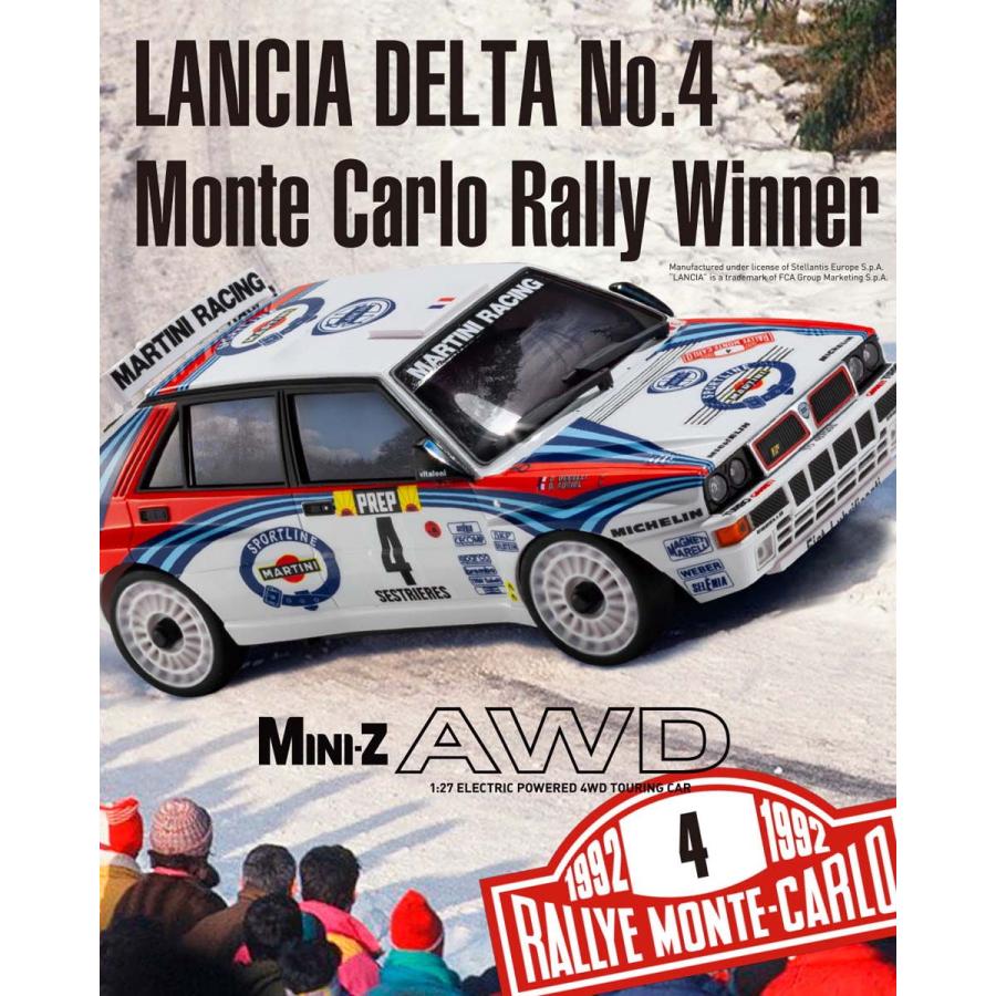 京商 ミニッツAWD ランチア デルタ No.4 1992 モンテカルロラリー 優勝