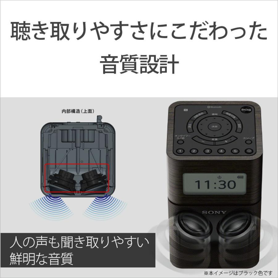 ソニー 内蔵バッテリー搭載 ワイドFMラジオ(ブラック) SONY SRF-V1BT 