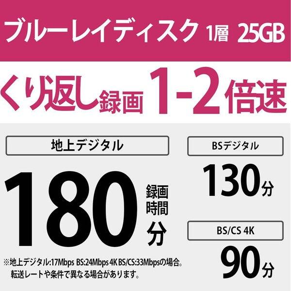 ソニー 2倍速対応BD-RE 5枚パック 25GB ホワイトプリンタブル 5BNE1VJPS2 返品種別A｜joshin｜02