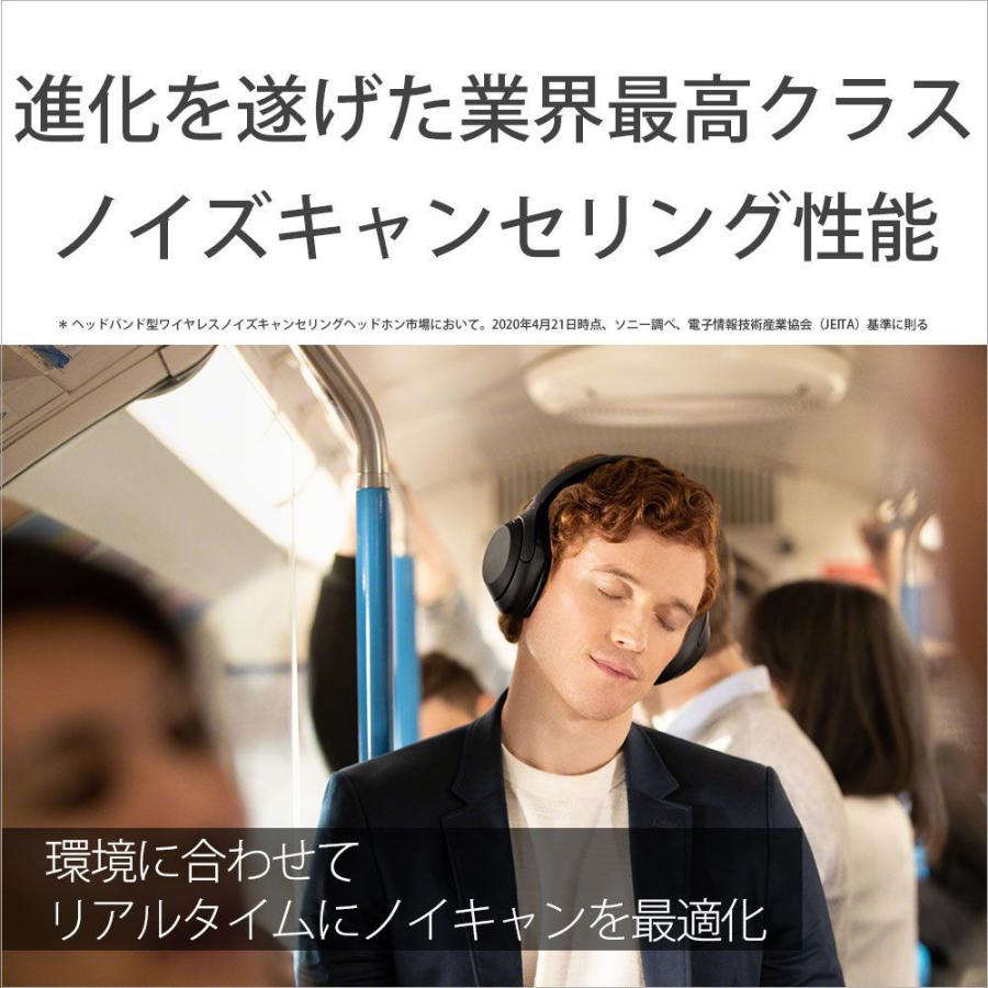 ソニー ノイズキャンセリング機能搭載Bluetooth対応ダイナミック密閉型ヘッドホン(ブラック) SONY 1000Xシリーズ WH-1000XM4B 返品種別A｜joshin｜03