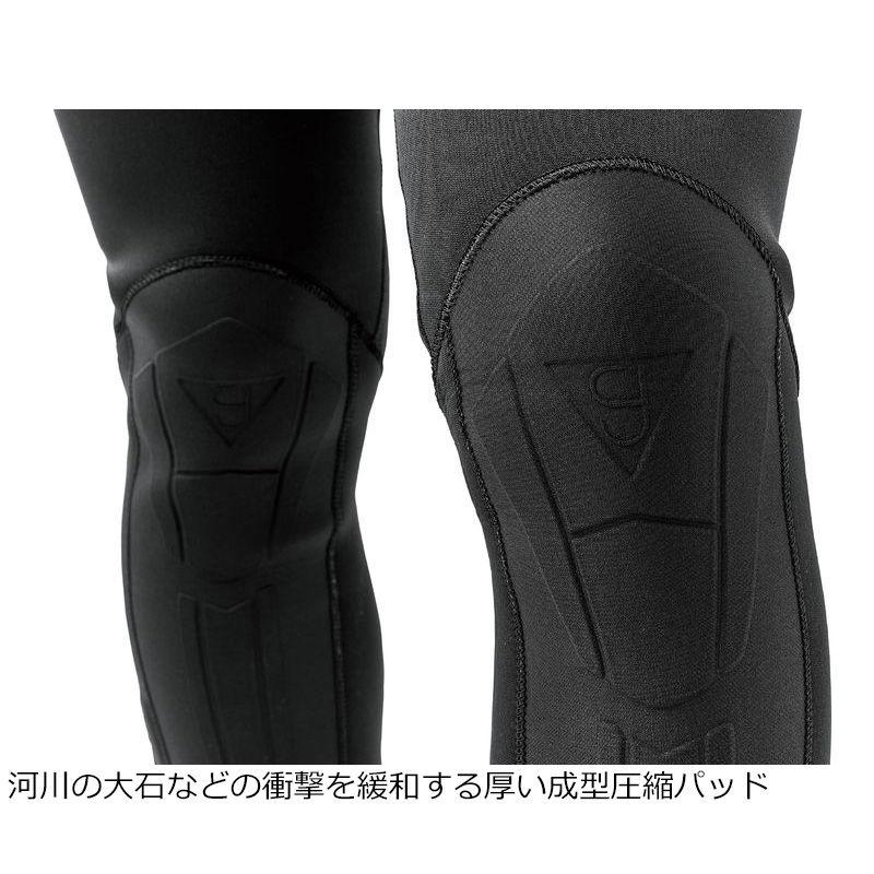 がまかつ 鮎タイツ(3mm厚) Mサイズ ブラック(グレーロゴ) ／お届け：1〜2週間／ 返品種別A_4