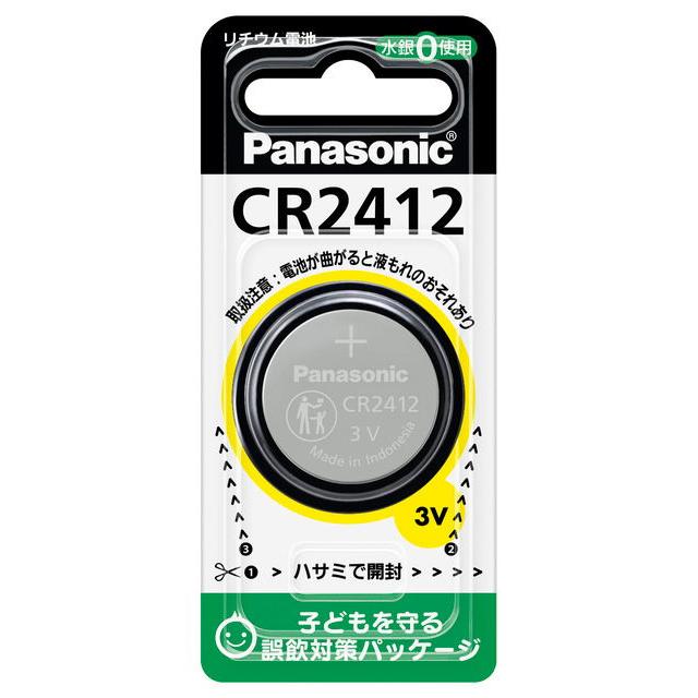 【99%OFF!】パナソニック リチウムコイン電池×1個 Panasonic CR2412 CR-2412P 返品種別A