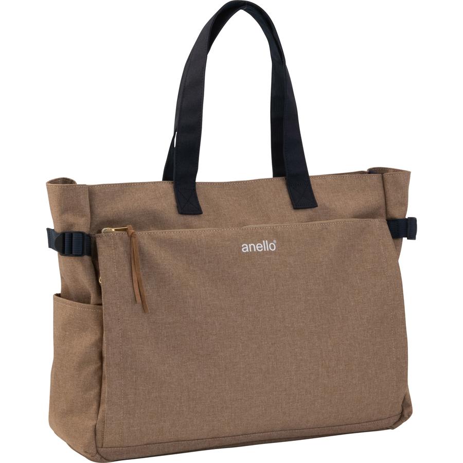 パール楽器 フルートトートバッグ(ベージュxネイビー) anello×Pearl Flute Collaboration Tote Bag