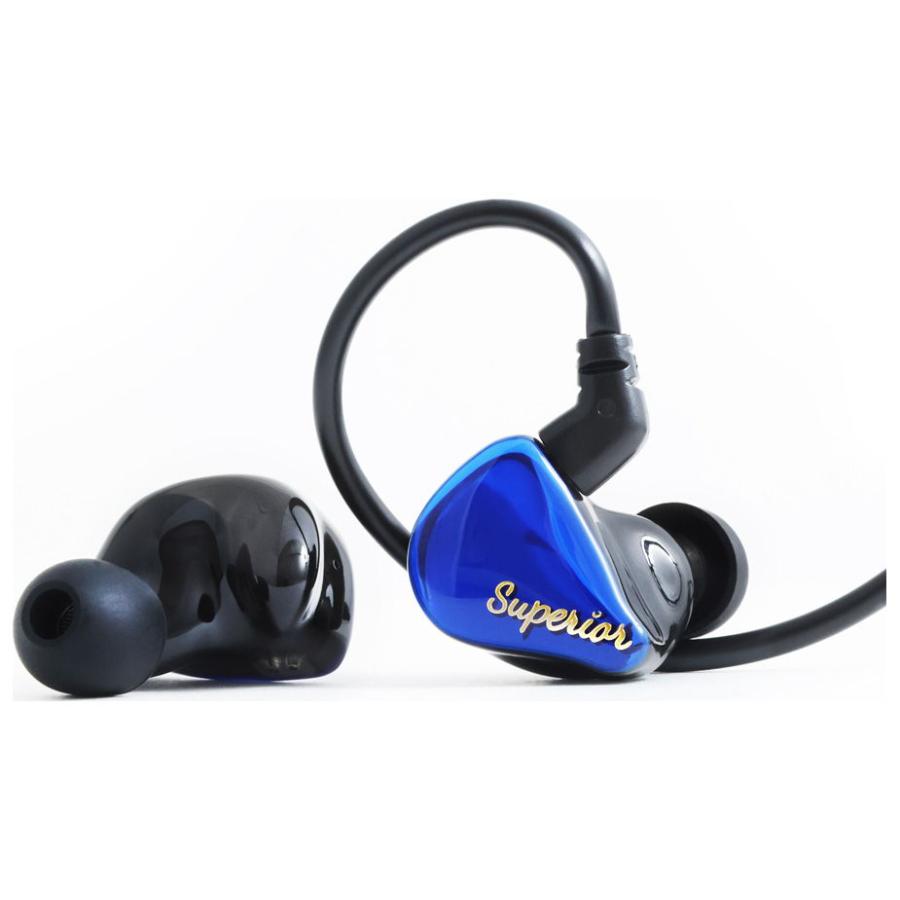 【美品】qdc SUPERIOR BLUE 有線イヤホン qdc ダイナミック密閉型イヤホン(ブルー) SUPERIOR QDC-SUPERIOR