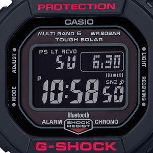 カシオ (国内正規品)G-SHOCK(ジーショック) MULTI BAND6 BluetoothGショック ソーラー電波 メンズタイプ GW-B5600HR-1JF 返品種別A｜joshin｜02