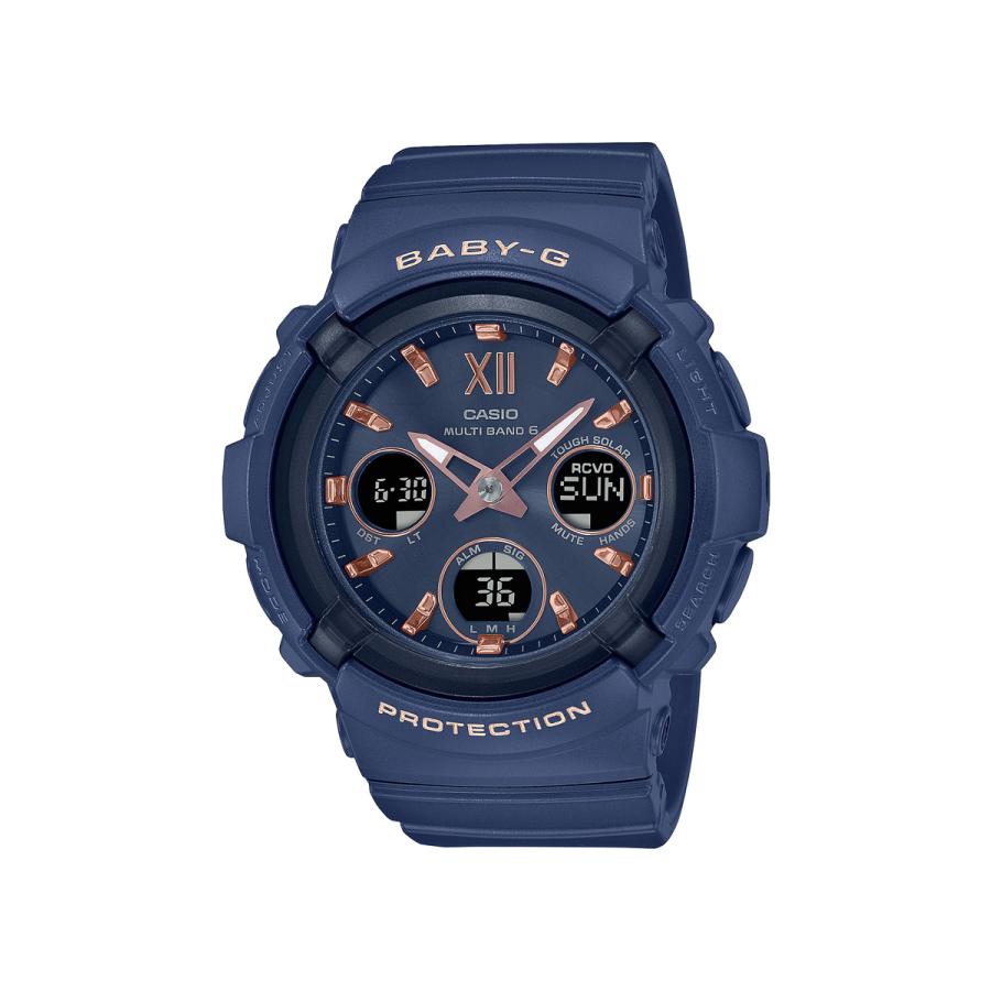 未使用に近い　BABY-G ネイビー　電波ソーラー　腕時計　カシオ CASIO（カシオ） (国内正規品)BABY-Gソーラー電波 レディースタイプ