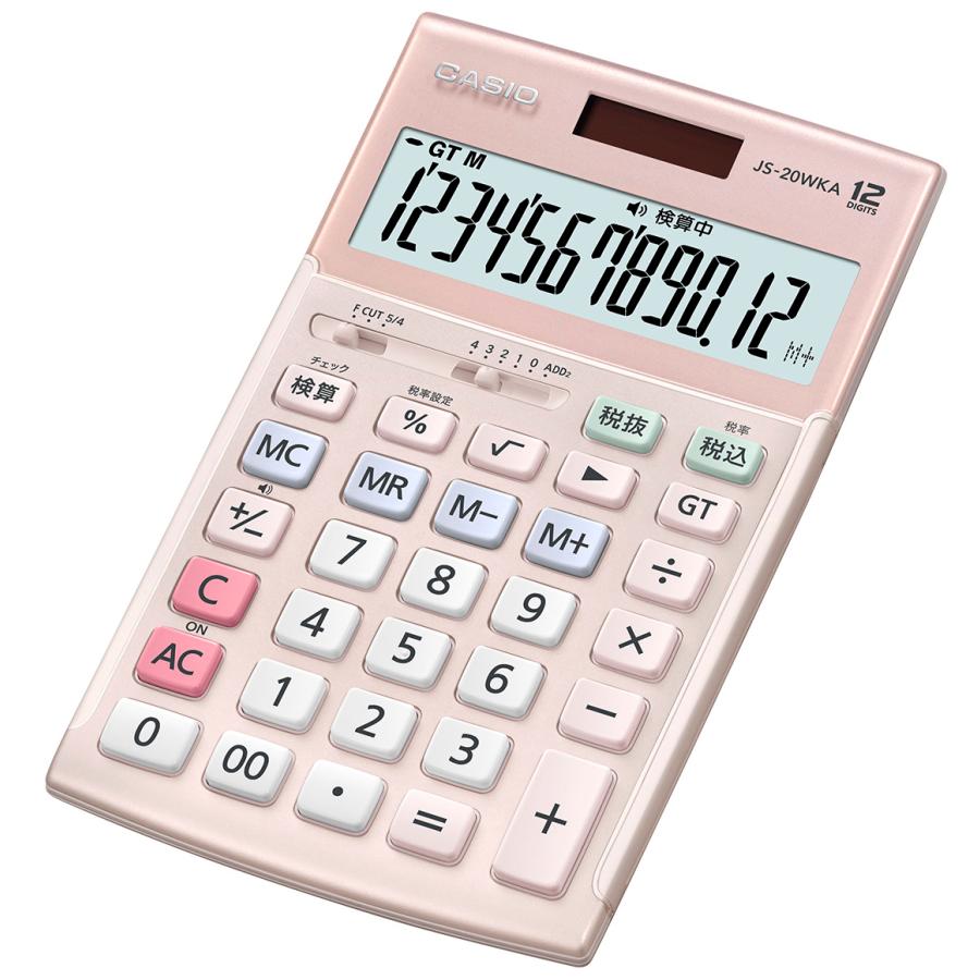 CASIO カシオ 電卓 JS-20WKA-PK ピンクの商品画像（Yahoo!ショッピング）