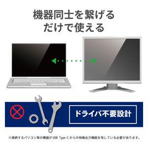 エレコム USB Type-C用DVI変換ケーブル 1.0m(ブラック) CAC-CDVI10BK 返品種別A｜joshin｜04