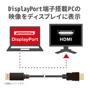 エレコム DisplayPort用HDMI変換ケーブル 1.0m(ブラック) CAC-DPHDMI10BK 返品種別A｜joshin｜02