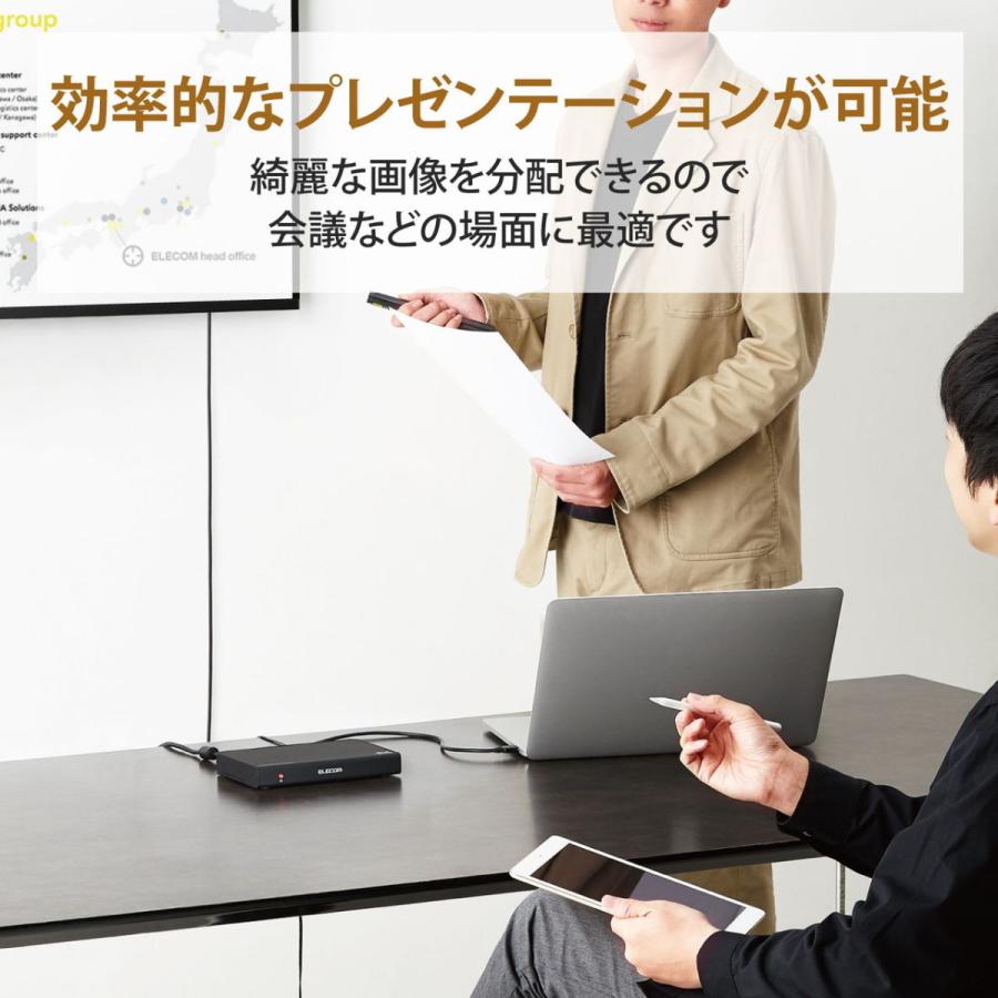エレコム HDMI分配器 4K 60P 対応 1入力 4出力 スプリッター(ブラック) VSP-HDP14BK 返品種別A|Joshin web |05