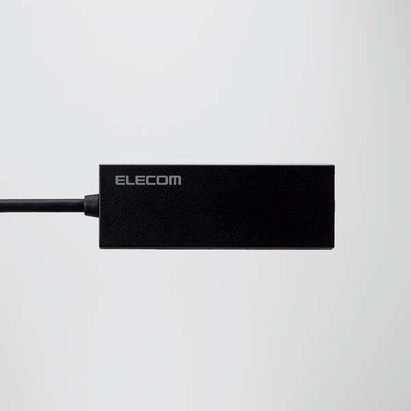 エレコム 有線LANアダプター USB Type-C 変換アダプタ LANポート×1ポート 1000Mbps USB3.2 Gen1(ブラック) EDC-GUC3V2-B 返品種別A｜joshin｜03