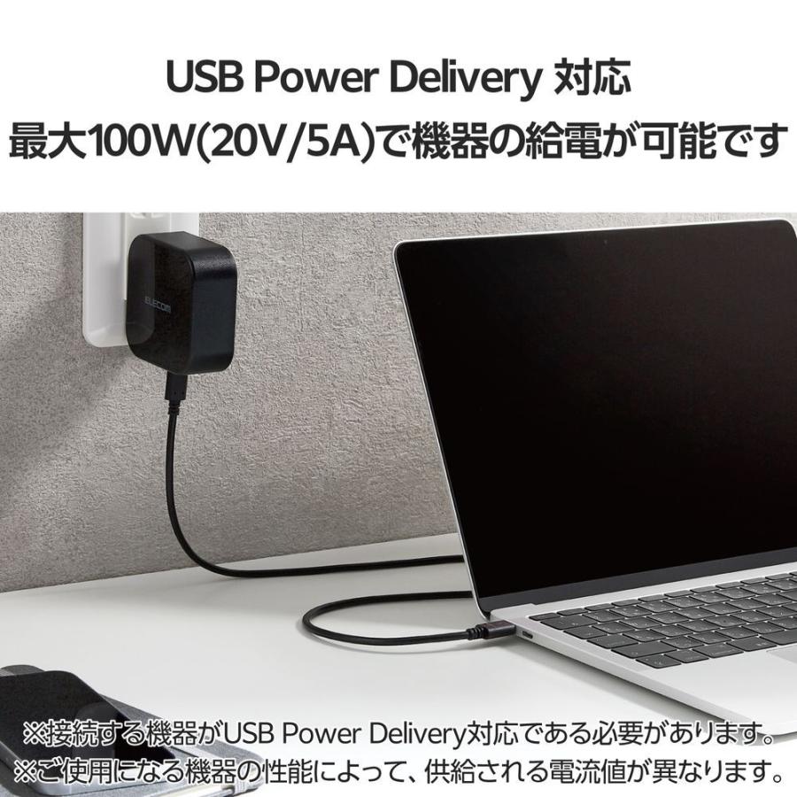 エレコム Type-Cケーブル USB C to C 1.5m PD 100W スリムケーブル 小型化コネクタ(ブラック) MPA-CC5P15BK 返品種別A｜joshin｜03