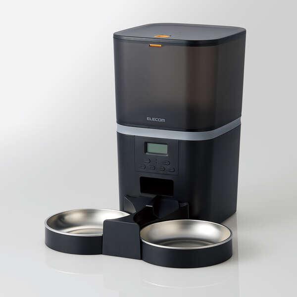 ELECOM AUTO FEEDER 自動給餌器　2種類 ELECOM（エレコム） ペット用自動給餌器 2匹用(ブラック) ELECOM AUTO