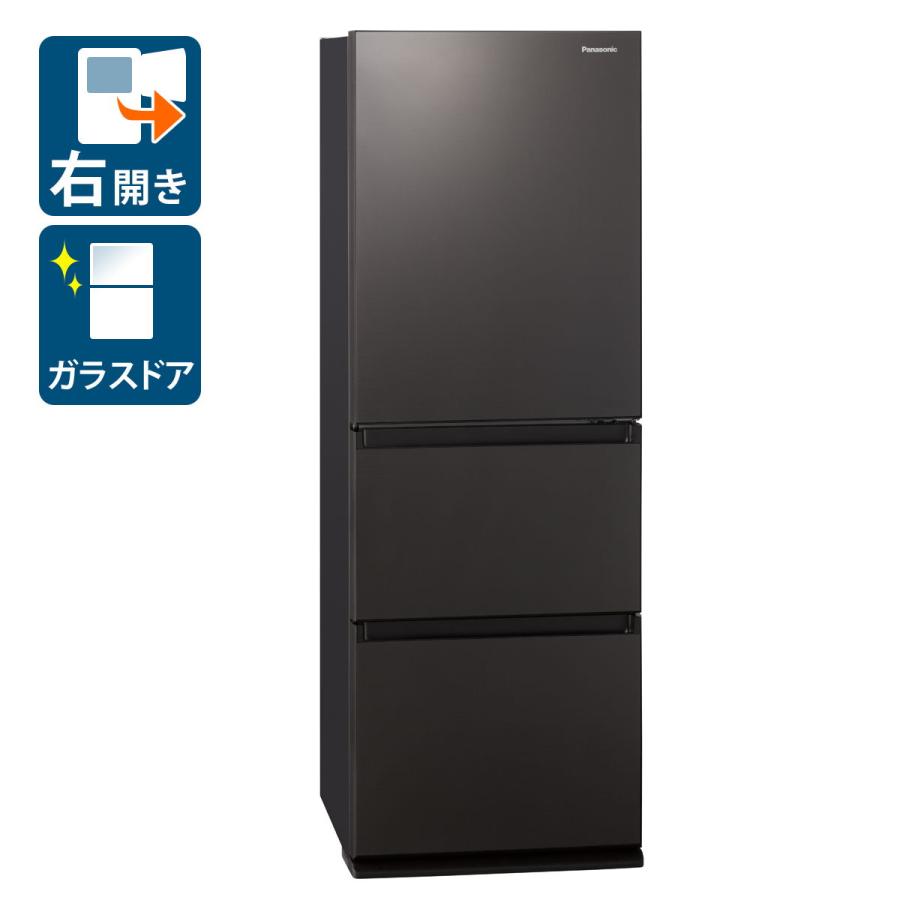 (標準設置料込) パナソニック 335L 3ドア冷蔵庫(ダークブラウン)(右開き) Panasonic GCタイプ NR-C344GC-T 返品種別A｜joshin｜02