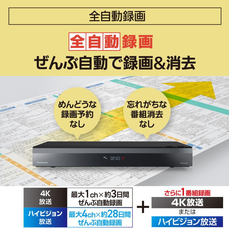 Panasonic ブルーレイレコーダー 4TB HDD Panasonic パナソニック ブルーレイレコーダー［4TB HDD / 全