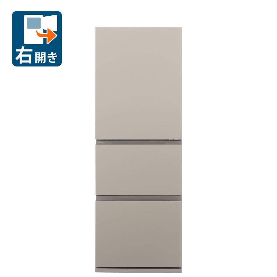 Panasonic 3ドア冷蔵庫 330L2024年製 超美品　マットベージュ系 Panasonic 冷蔵庫 3ドア 右開き 365L マットベージュ ☆大型配送対象