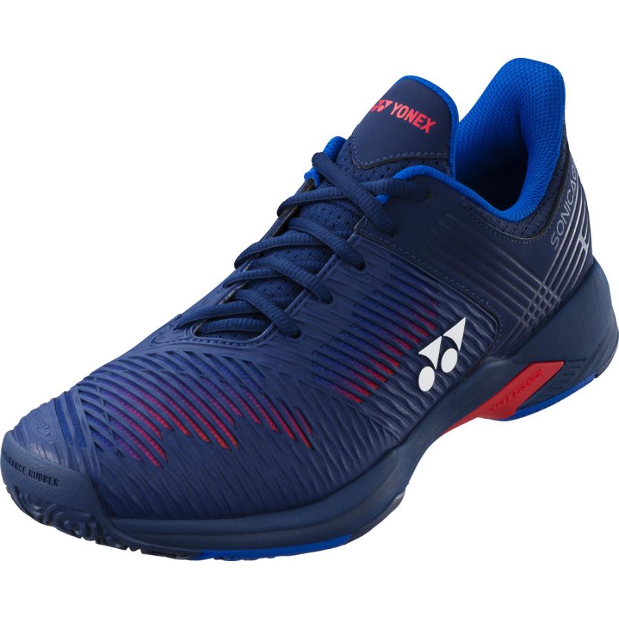 ヨネックス テニスシューズ ネイビー レッド サイズ 27 0cm Yonex Power Cushion Sonicage 2 Wide Gc ユニ