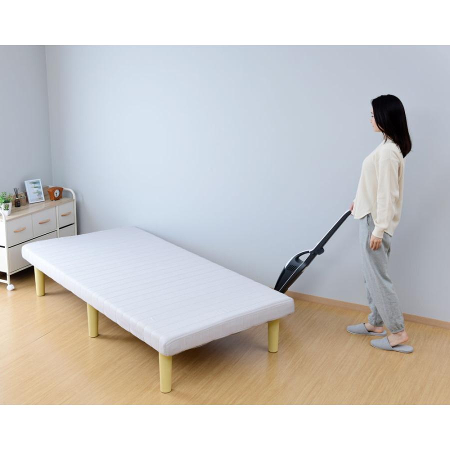 山善 YAMAZEN シングル ウレタン脚付きマットレス(ライトグレー