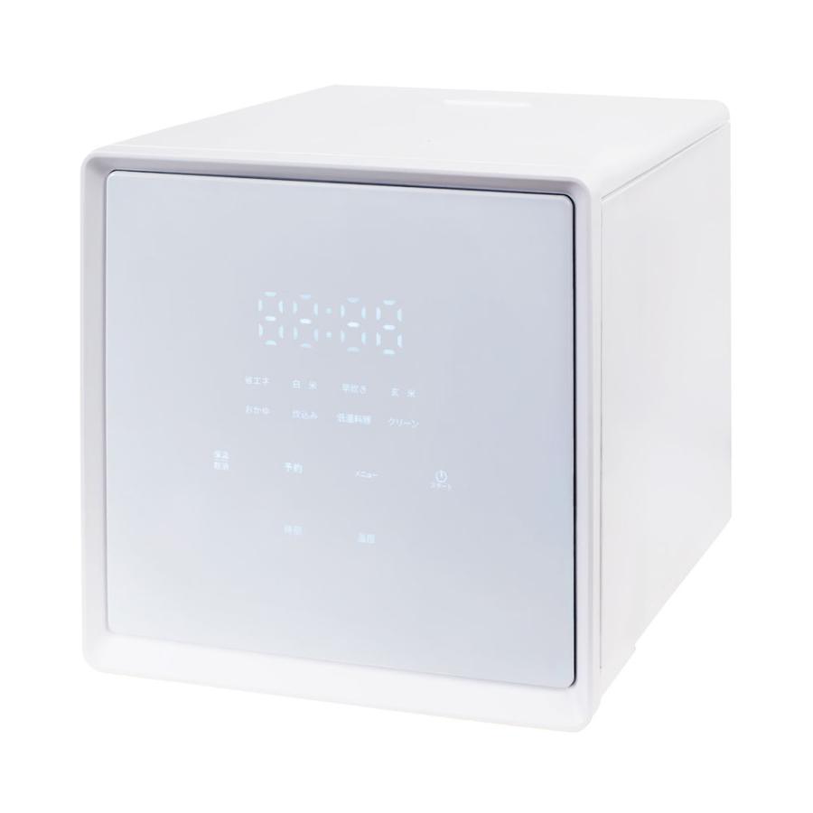 YAMAZEN/キューブ型 マイコンジャー炊飯器 4合炊き ホワイト 山善 NEJS-072CM(W) 山善（YAMAZEN） マイコン炊飯ジャー(4合炊き) ホワイト キューブ型