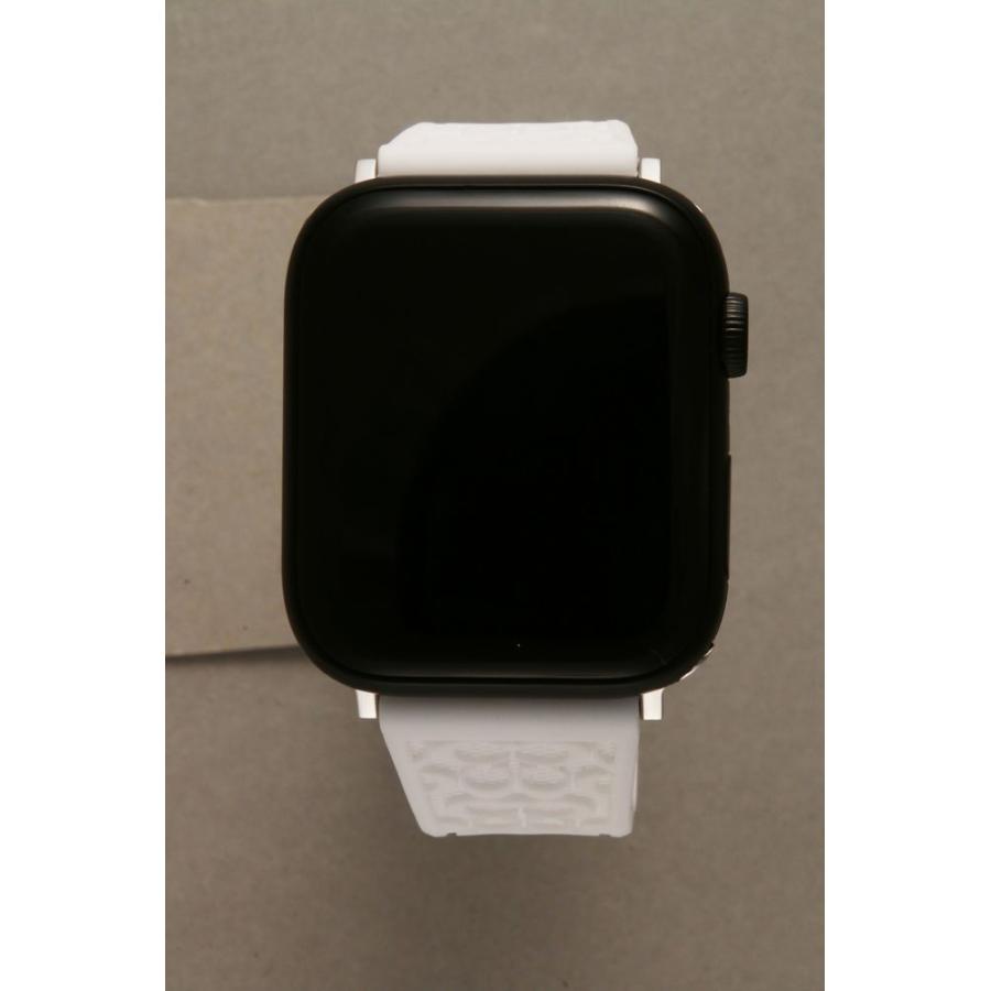 COACH(コーチ) Apple Watch バンド Series 1/ 2/ 3/ 4/ 5/ 6/ 7/ 8 ＆ SE [ 44mm 42mm ]  ラバーストラップ(ホワイト) 14700080(COACH ウェアラフ 返品種別B
