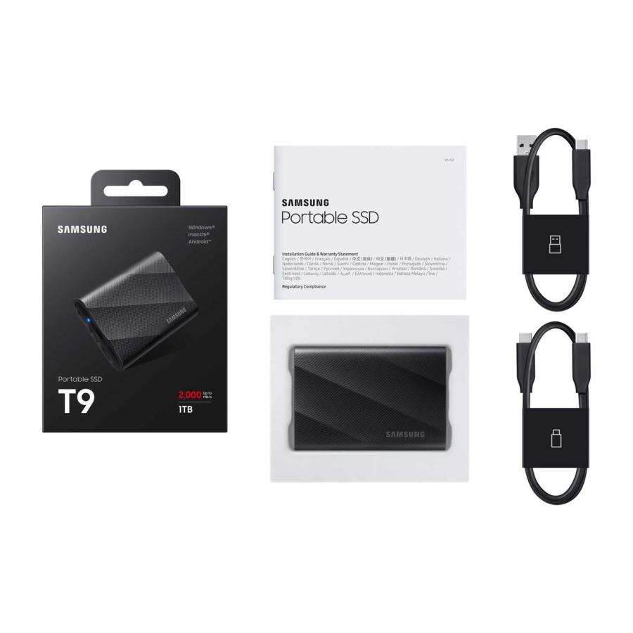 サムスン 外付けSSD MU-PG1T0B-IT PortableSSDT9 SAMSUNG Samsung｜サムスン Portable SSD T9 1TB MU-PG1T0B-IT