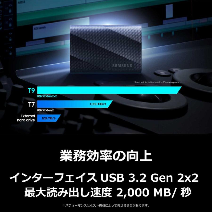 サムスン 外付けSSD MU-PG1T0B-IT PortableSSDT9 SAMSUNG Samsung｜サムスン Portable SSD T9 1TB MU-PG1T0B-IT