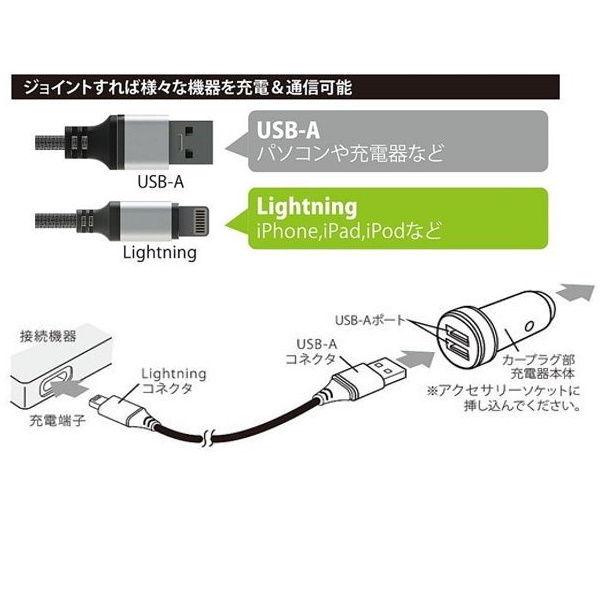 アークス 3.1A USBチャージャー＆Lightningケーブル(ゴールド) X-250 返品種別A｜joshin｜03