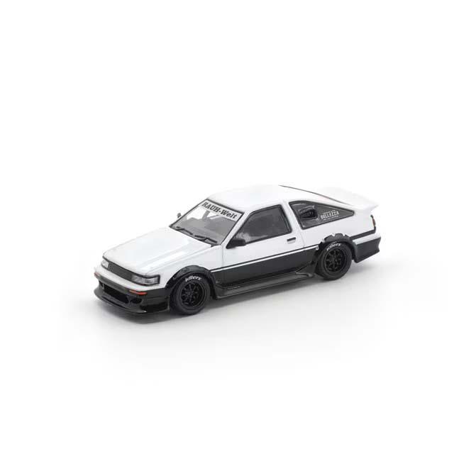 POP RACE 1/ 64 RWB AE86 ホワイト/ ブラック(PR640496)ミニカー 返品種別B（Yahoo!・Joshin web）