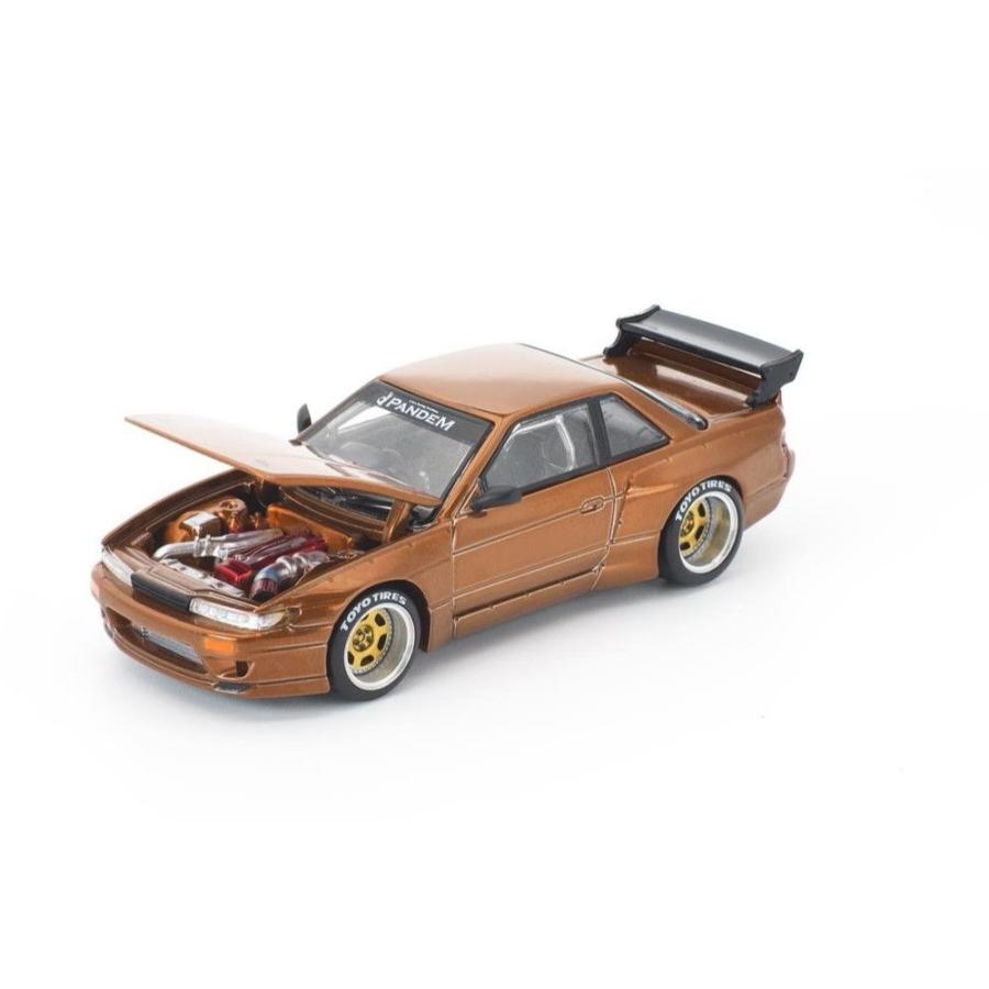 POP RACE 1/ 64 パンデム S13 ブラウンクローム(PRE023)ミニカー 返品