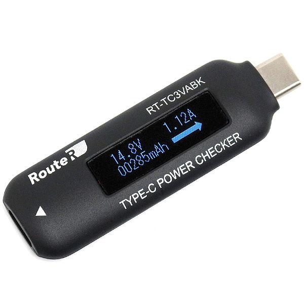 ルートアール PD対応 双方向 通電方向表示 大人気 USB 返品種別A RT-TC3VABK 電流チェッカー Type-C電圧 激安な