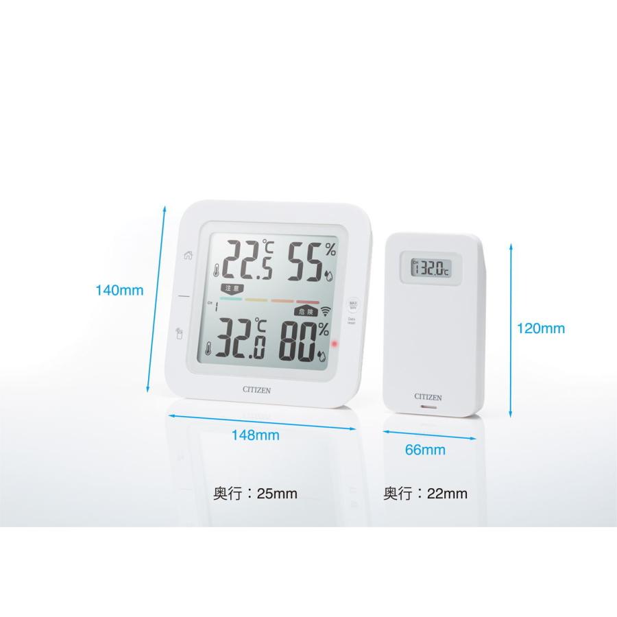 シチズン 温湿度計 CITIZEN ワイヤレス温湿度計(マルチチャンネル対応) THM527 返品種別A｜joshin｜02