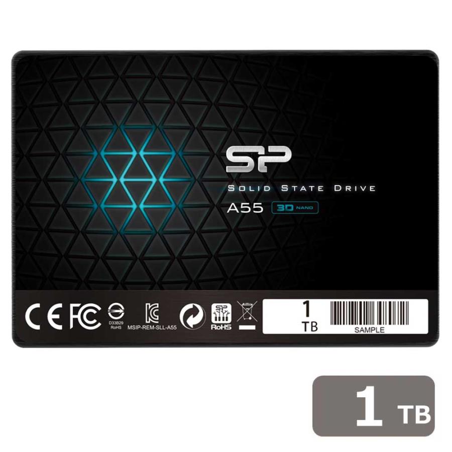 Silicon Power｜シリコンパワー Ace A55シリーズ SATA III(6Gb/ s) 2.5インチ内蔵SSD 1TB メーカー3年保証 PS4動作確認済 SPJ001TBSS3A55B 返品種別B の商品画像
