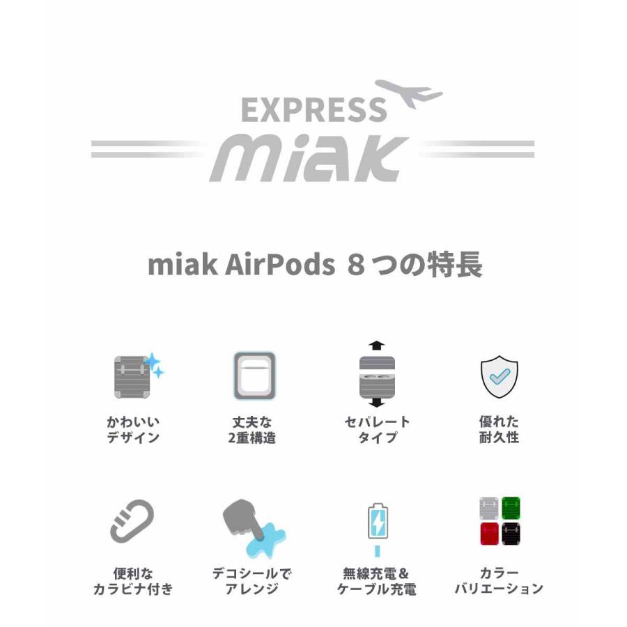miak AirPodsキャリーケース スーツケース(AirPods 第2世代、AirPods第1世代(グリーン)) miak MA20641 返品種別A｜joshin｜07
