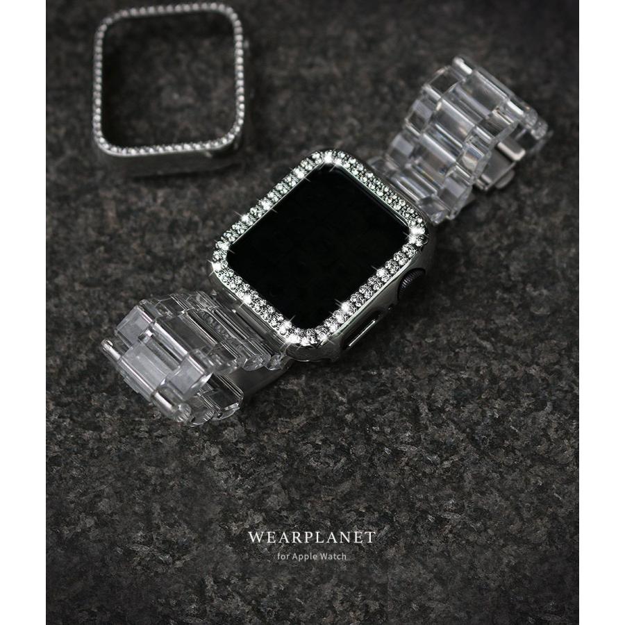 ウェアプラネット Apple Watch Series 8 /  7 [ 45mm ] ラインストーンハードケース「de luxe」(ブラック) WEARPLANET WP23220AWBK 返品種別A｜joshin｜10