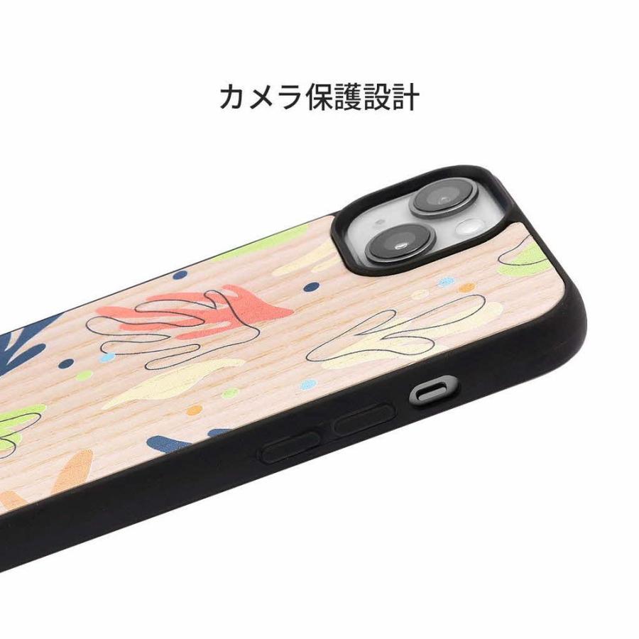 Man＆Wood iPhone 14 Pro用 背面カバー型 天然木ケース(Botanik Touch 1) I23626I14P 返品種別A｜joshin｜08