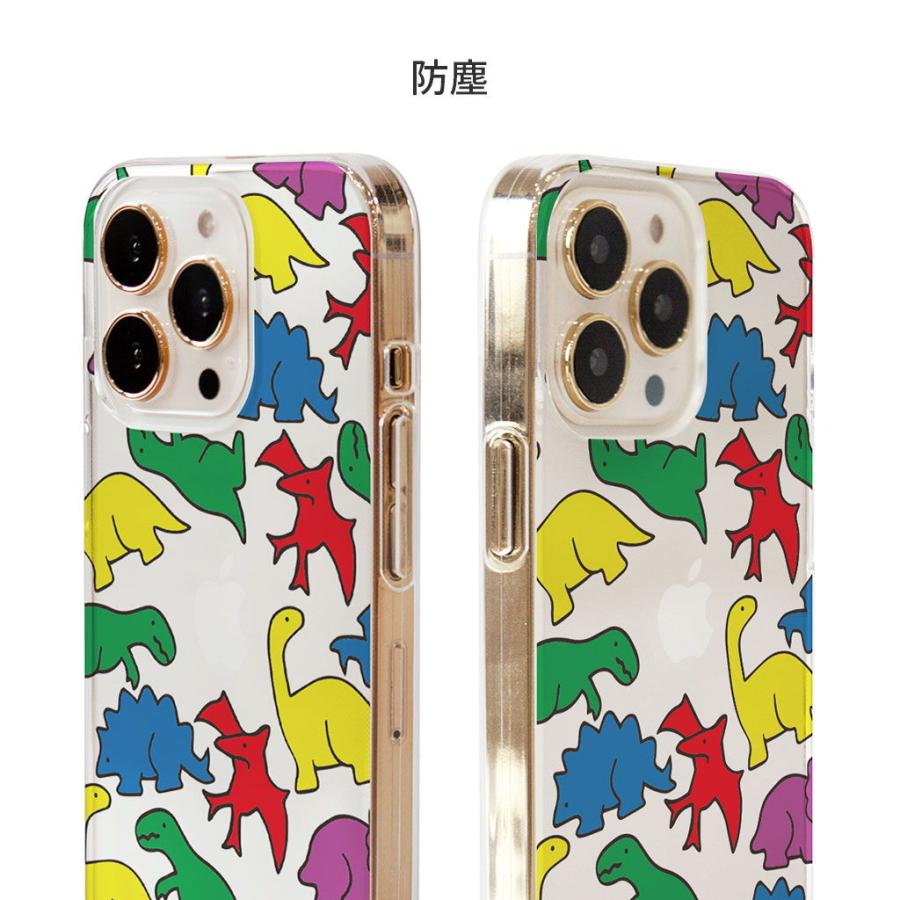 Dparks iPhone 14 Pro用 ソフトクリアケース(カラフルザウルス) DS24154I14P 返品種別A｜joshin｜08