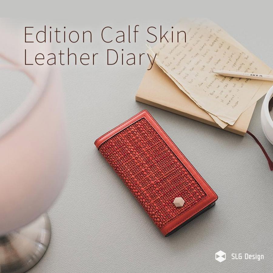 SLG Design iPhone 14 Pro用 手帳型ケース Edition Calf Skin Leather Diary(レッド) SD24334I14PRD 返品種別A｜joshin｜02