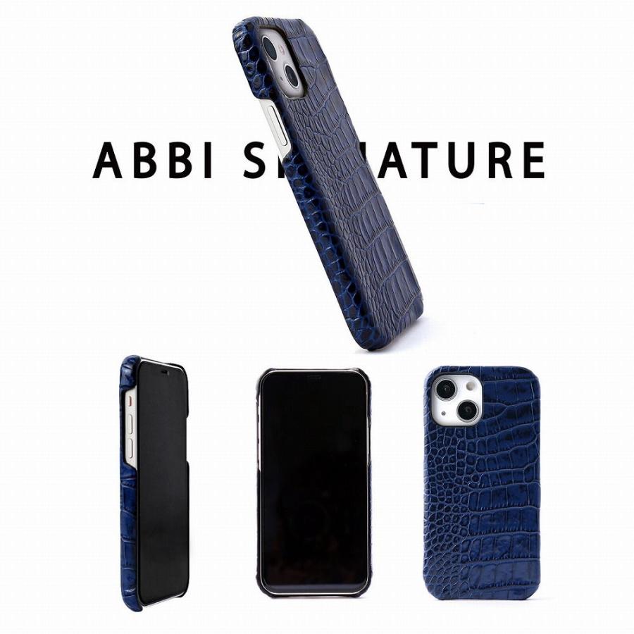 abbi iPhone 15 Pro用 LIPARI イタリアンレザー MagSafe対応バックカバー(ネイビー) ABS26194I15PR 返品種別A｜joshin｜05