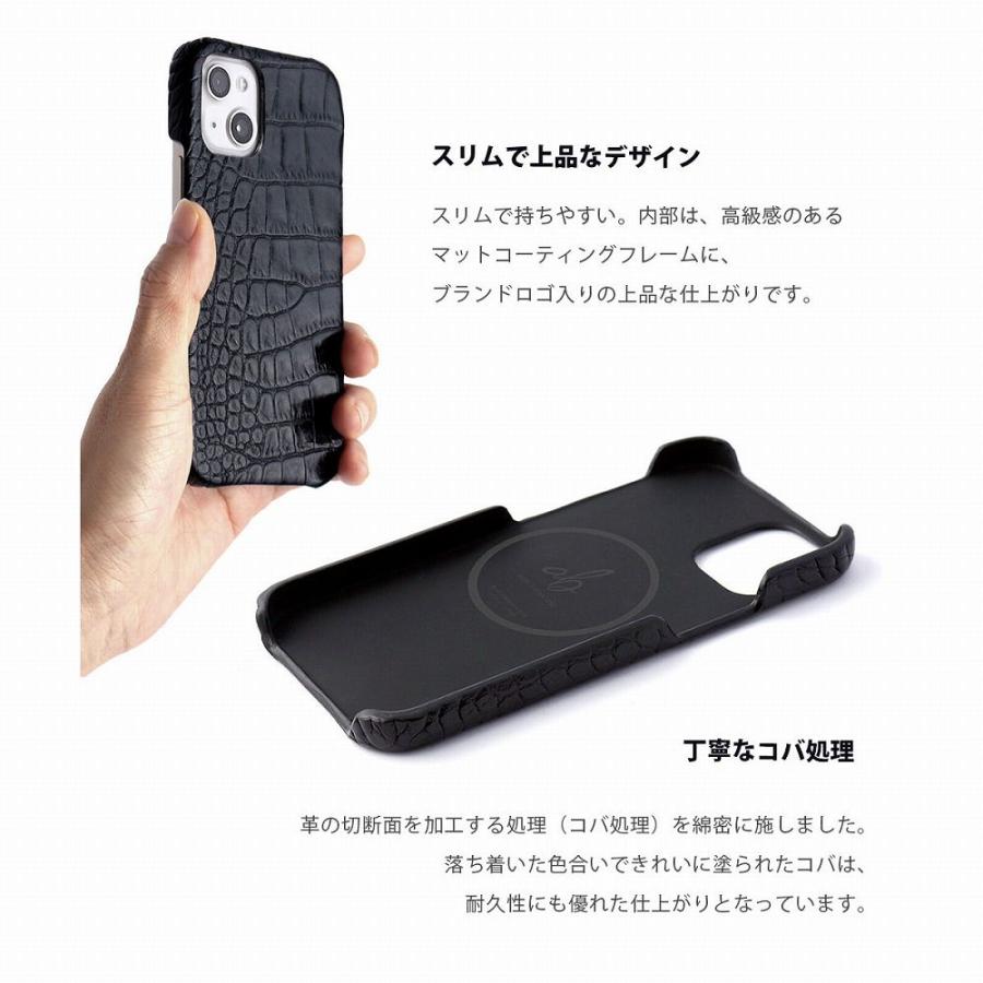 abbi iPhone 15 Pro用 LIPARI イタリアンレザー MagSafe対応バックカバー(ネイビー) ABS26194I15PR 返品種別A｜joshin｜10